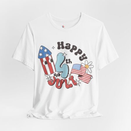 Happy 4th of July, Retro Fireworks T-shirt | July 4th T-shirt | 4th of July Tee