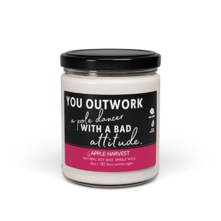 Funny Co-worker Gift | Secret Santa Gift | White Elephant Gift | Best Friend Gift | Gift for Her | "Pole Dancer Mentality" Scented Candle