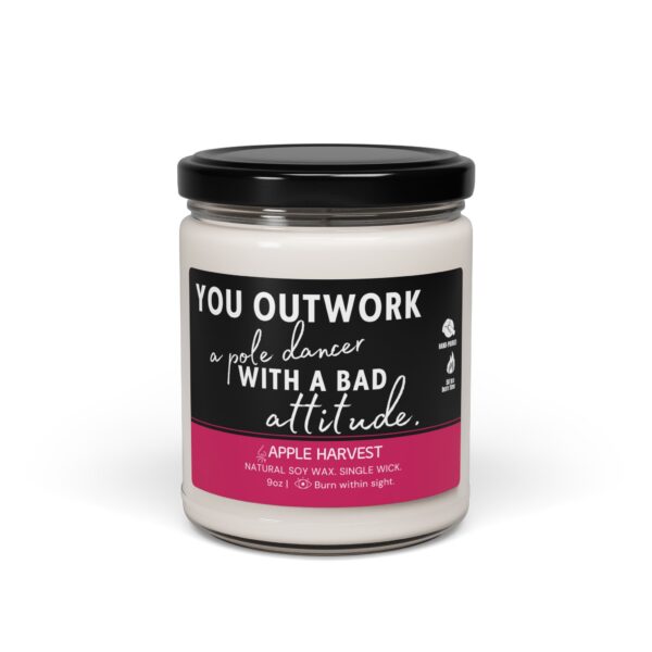 Funny Co-worker Gift | Secret Santa Gift | White Elephant Gift | Best Friend Gift | Gift for Her | "Pole Dancer Mentality" Scented Candle