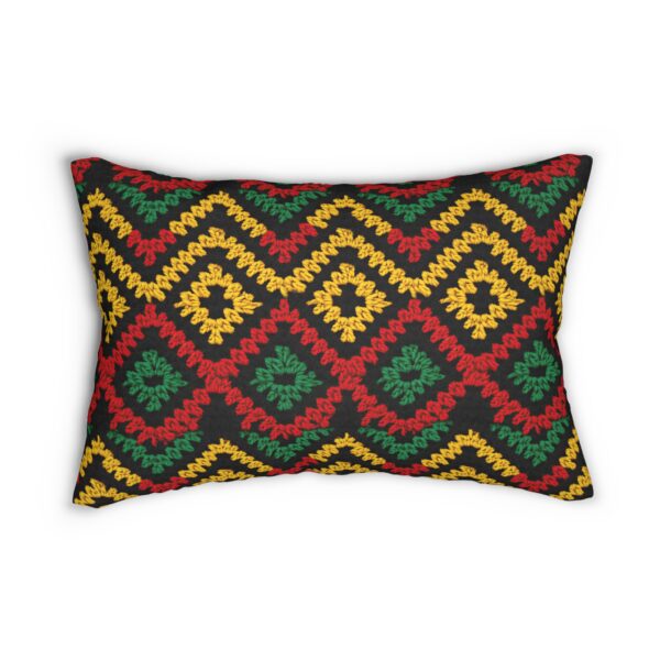 Spun Polyester Lumbar Pillow - One Sided - Print - Red