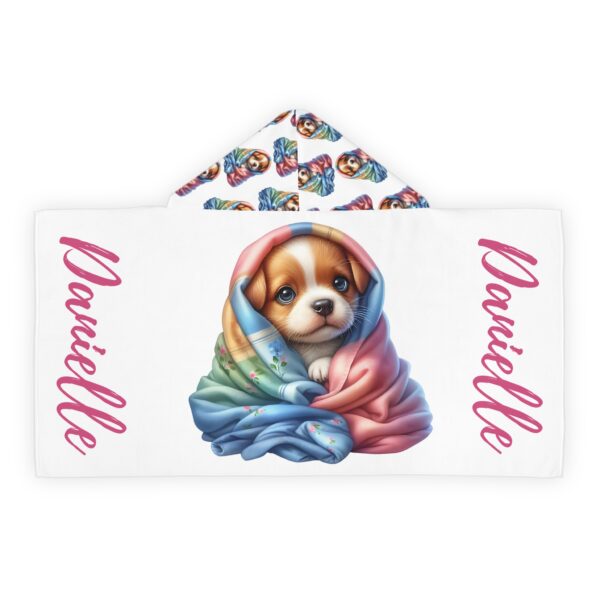 Kid's Hooded Bath Towel | Kid's Hooded Beach Towel Poncho | Cute Puppy, Animal Kid's Hooded Towel Robe | Personalized