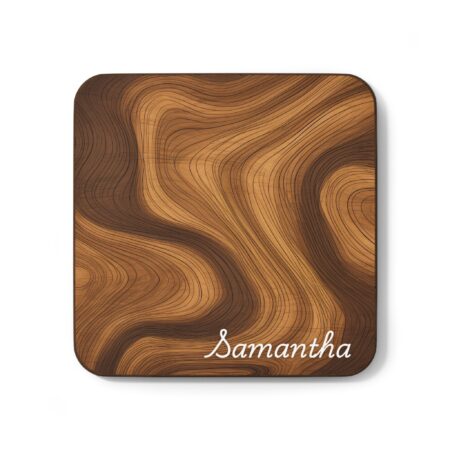 Wood Grain Style, Hardboard Back Coaster | Personalized Gift | Corporate Gift | Coworker Gift
