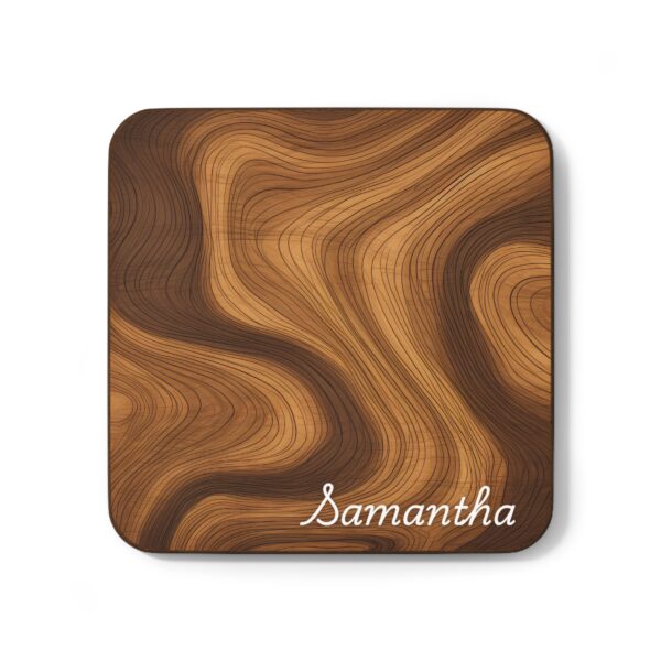 Wood Grain Style, Hardboard Back Coaster | Personalized Gift | Corporate Gift | Coworker Gift