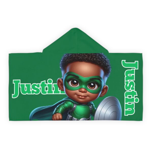 Kid's Hooded Bath Towel | Kid's Hooded Beach Towel | Kid's Hooded Towel Robe | Superhero Theme, Personalized (Boy)