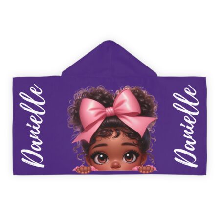 Kid's Hooded Bath Towel | Kid's Hooded Beach Towel | Kid's Hooded Towel Robe | Personalized (Purple)