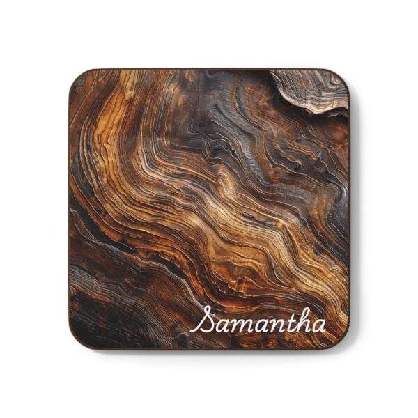 Aged Wood Style, Hardboard Back Coaster | Personalized Gift | Corporate Gift
