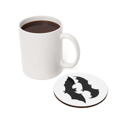 Halloween Bat Cork Back Coaster, Rustic Home Decor, Bat Themed Coaster, Unique Gift, Fall Decor, Spooky Drinkware
