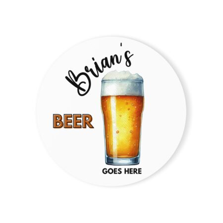Beer - Pale Ale, Personalized Cork Coaster Set | Fun Drinkware Gift for Home Bar | Customizable Kitchen Decor | Unique Hostess Gift