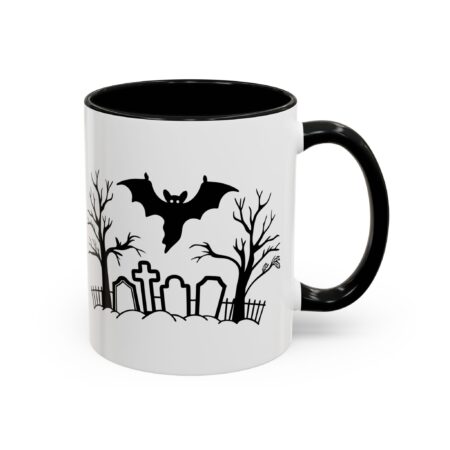 Halloween Mugs | Bat Mugs, Graveyard | Cute Halloween Mugs | Halloween Decorations | Mug Set