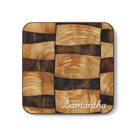 Wood Grain Style, Hardboard Back Coaster | Personalized Gift | Corporate Gift