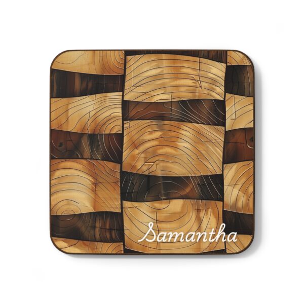 Wood Grain Style, Hardboard Back Coaster | Personalized Gift | Corporate Gift