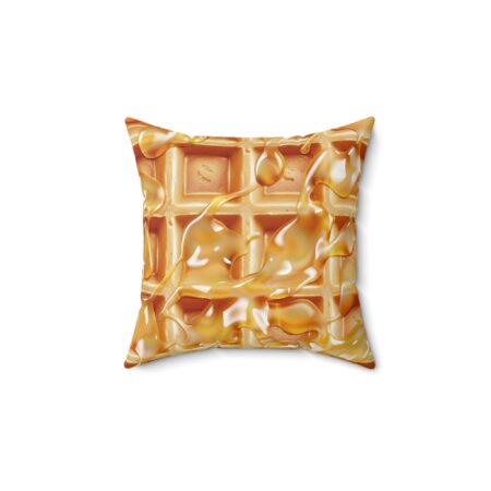 Waffle Throw Pillow | Novelty Funny Home Decor Pillow | Waffle Food Lover Gift | Soft Throw Pillow