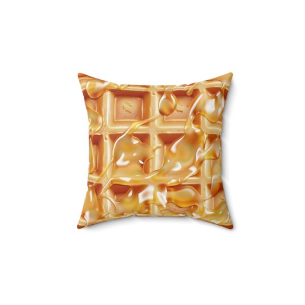 Waffle Throw Pillow | Novelty Funny Home Decor Pillow | Waffle Food Lover Gift | Soft Throw Pillow