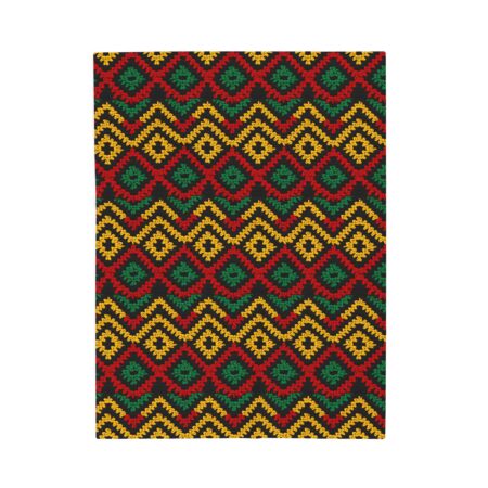 Black History Print Velveteen Plush Blanket
