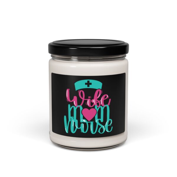 Wife, Mom, and Nurse Love, Scented Candle | Nurse and Mom Gift Idea | Double Wick Glass Container with lid