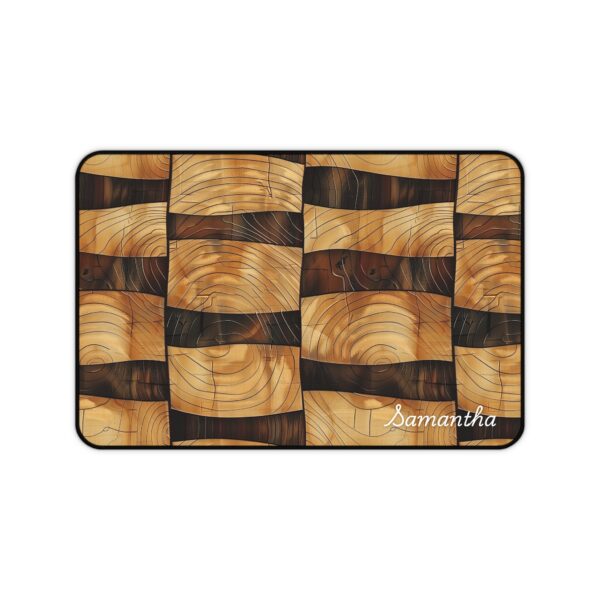 Wood Grain Style Desk Mat | Personalized Gift | Corporate Gift | Coworker Gift | Gaming Gift | Tech Gift