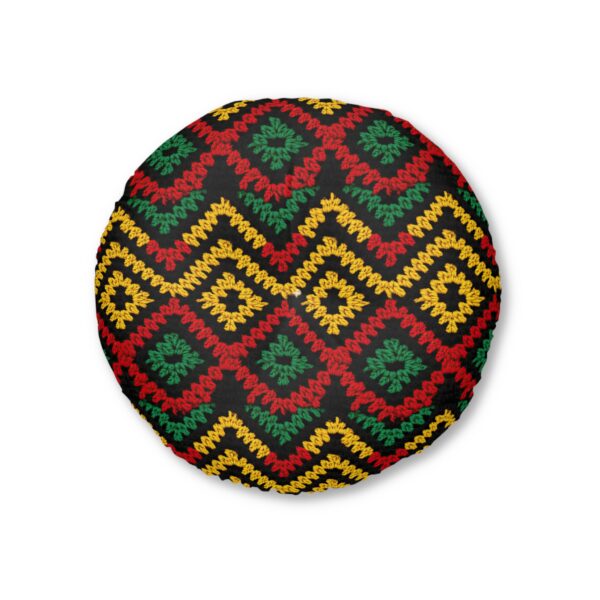 Black History Print Tufted Floor Pillow, Round