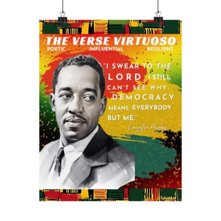 Langston Hughes - Black History Month Poster | Black History Month Decorations | BHM Wall Art | African American Art