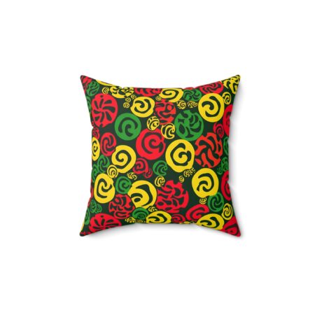 Throw Pillow for Black History Month Decorations | Pan-American and Black History Month Colors Decor