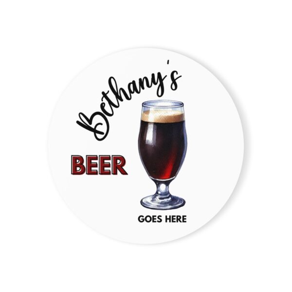 Beer - Malt, Personalized Cork Coaster Set | Fun Drinkware Gift for Home Bar | Customizable Kitchen Decor | Unique Hostess Gift