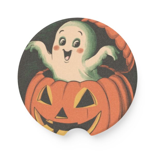 Vintage Ghost Soapstone Car Coaster | Gift for Her and Him | Best Friend, Birthday, Christmas Gift