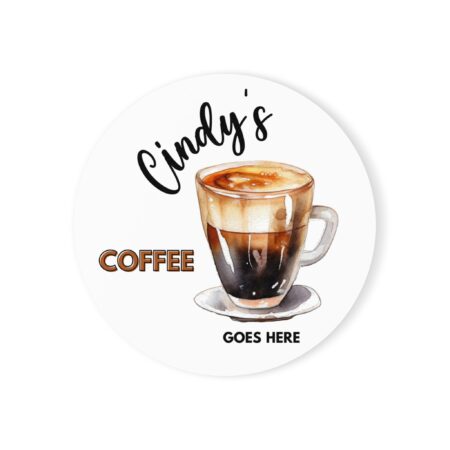 Coffee, Personalized Cork Coaster Set | Fun Drinkware Gift for Home Bar | Customizable Kitchen Decor | Unique Hostess Gift