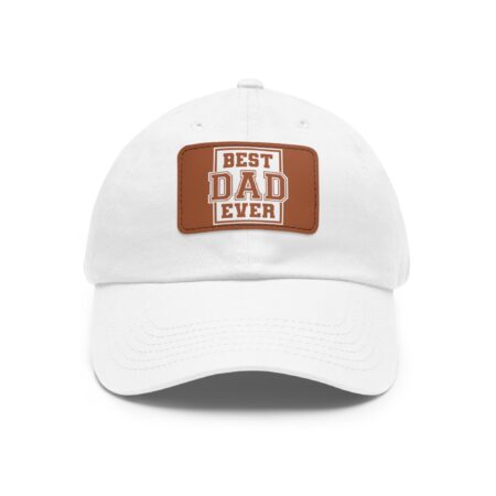 Best Dad Ever Leather Patch Dad Hat, Father's Day Gift, Stylish Cap for Dads, Casual Outdoor Hat, Cool Dad Summer Accessory