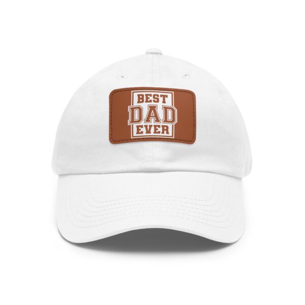 Best Dad Ever Leather Patch Dad Hat, Father's Day Gift, Stylish Cap for Dads, Casual Outdoor Hat, Cool Dad Summer Accessory