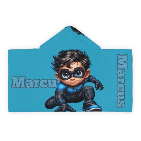 Kid's Hooded Bath Towel | Kid's Hooded Beach Towel | Kid's Hooded Towel Robe | Superhero Theme, Personalized