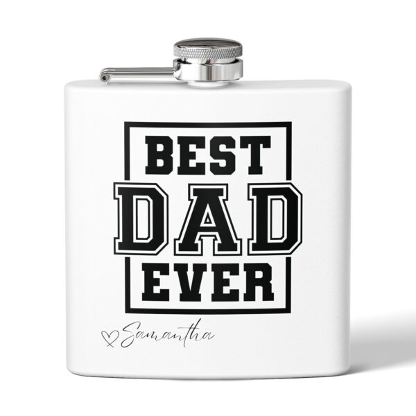 Father's Day Gift | "Best Dad Ever" Stainless Steel Flask