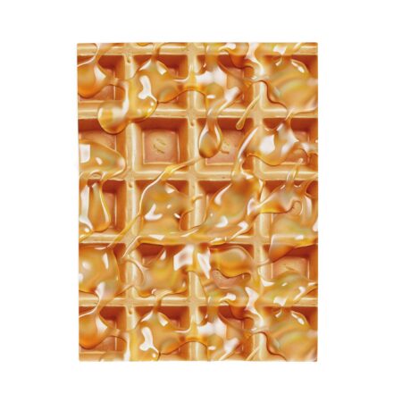 Waffle Blanket | Novelty Funny Soft Velveteen Bed Throw | Waffle Food Lover Gift | Cozy Wrap, Funny Gift | Soft Plush Throw Blanket