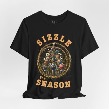 Christmas T-Shirt | Sizzle The Season Shirt | Funny Grilling Christmas Tee | Grill Lovers Christmas Shirt | Holiday Shirt