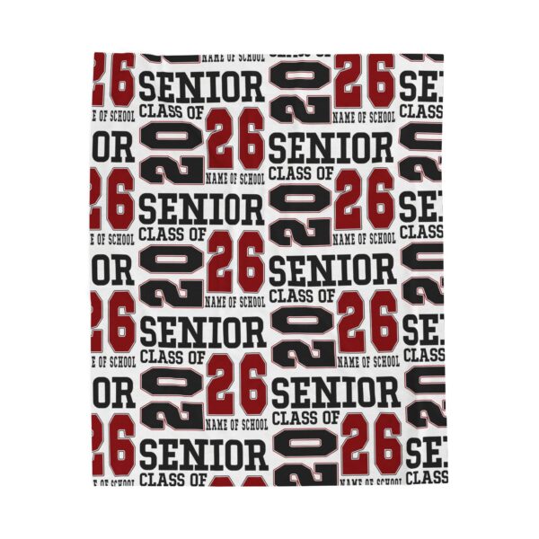 Class of 26 Senior Blanket | Velveteen Plush Blanket, Custom School Name