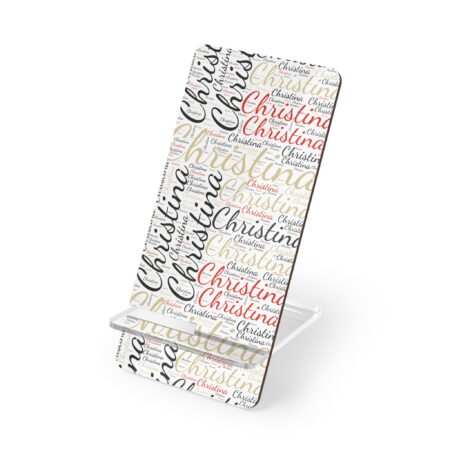 Personalized Name Pattern Phone Stand, Multi-color : Stocking Stuffer, Coworker, Teen and White Elephant Gift